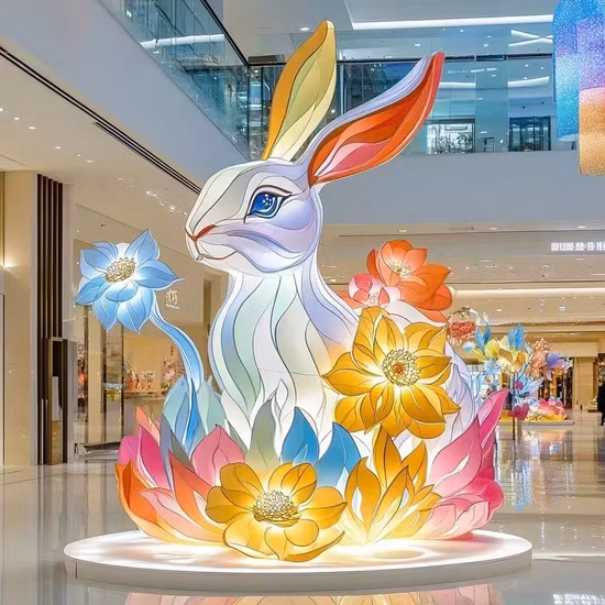 Chinese Night Animal Element Musical Lanterns Show