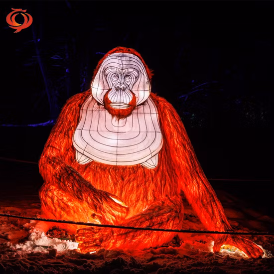 Linterna animal de tela de tela china al aire libre