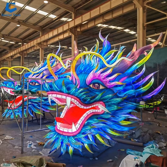 Festival Tradicional Chino Decoración Tela Flor Linterna Espectáculo